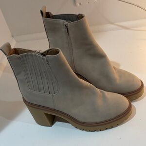 Dolce Vita Taupe Heeled Boots
